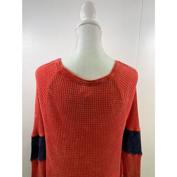 We The Free Orange Fashion Waffle Knit Thermal Top Size XS - Picture 6 of 11